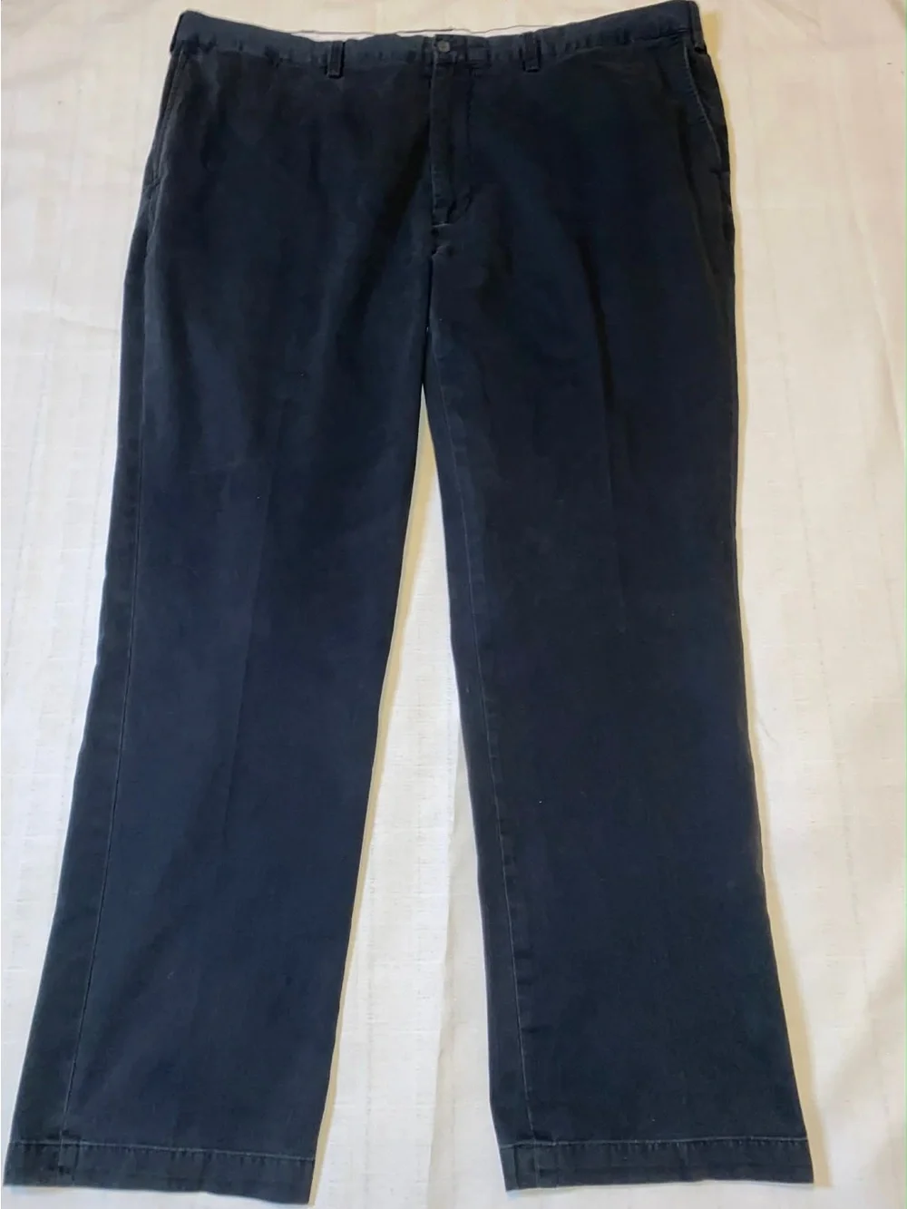 Vintage Ralph Lauren Men's Dark Navy Straight Chinos. 46w fits 44
